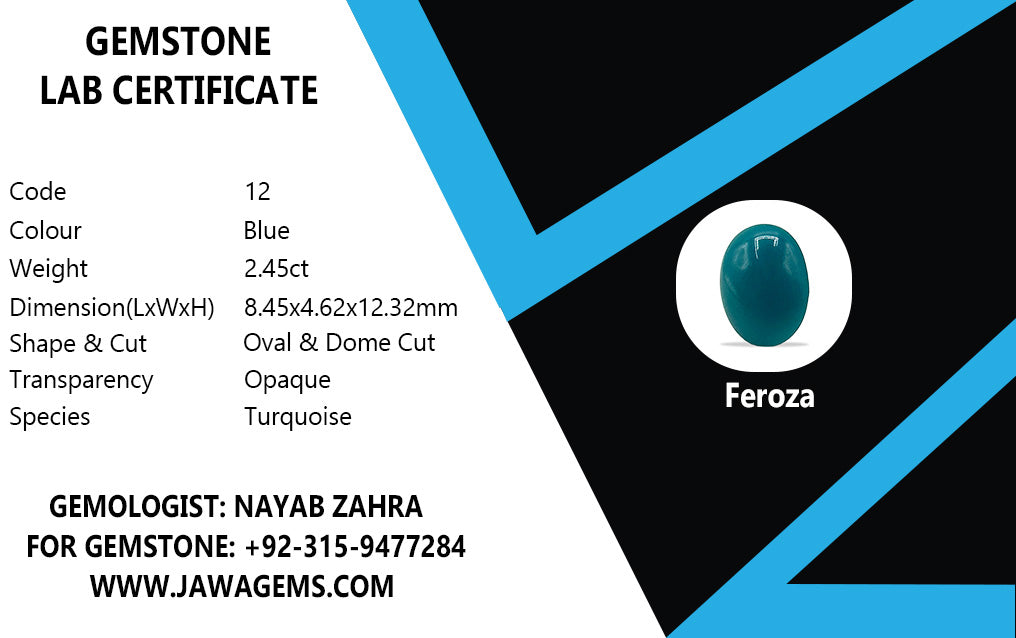 Lab Certified Feroza - 2.45 crt