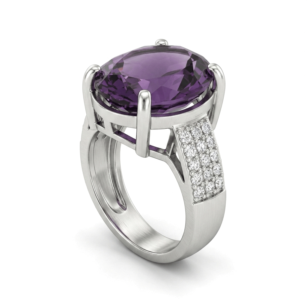 Amethyst Women Ring - Imperial Crown