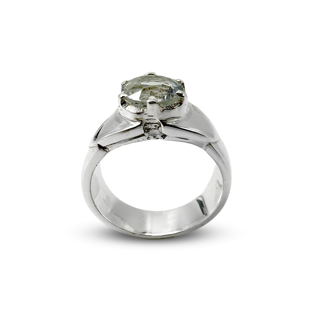 Aquamarine Men Ring - Collar Design