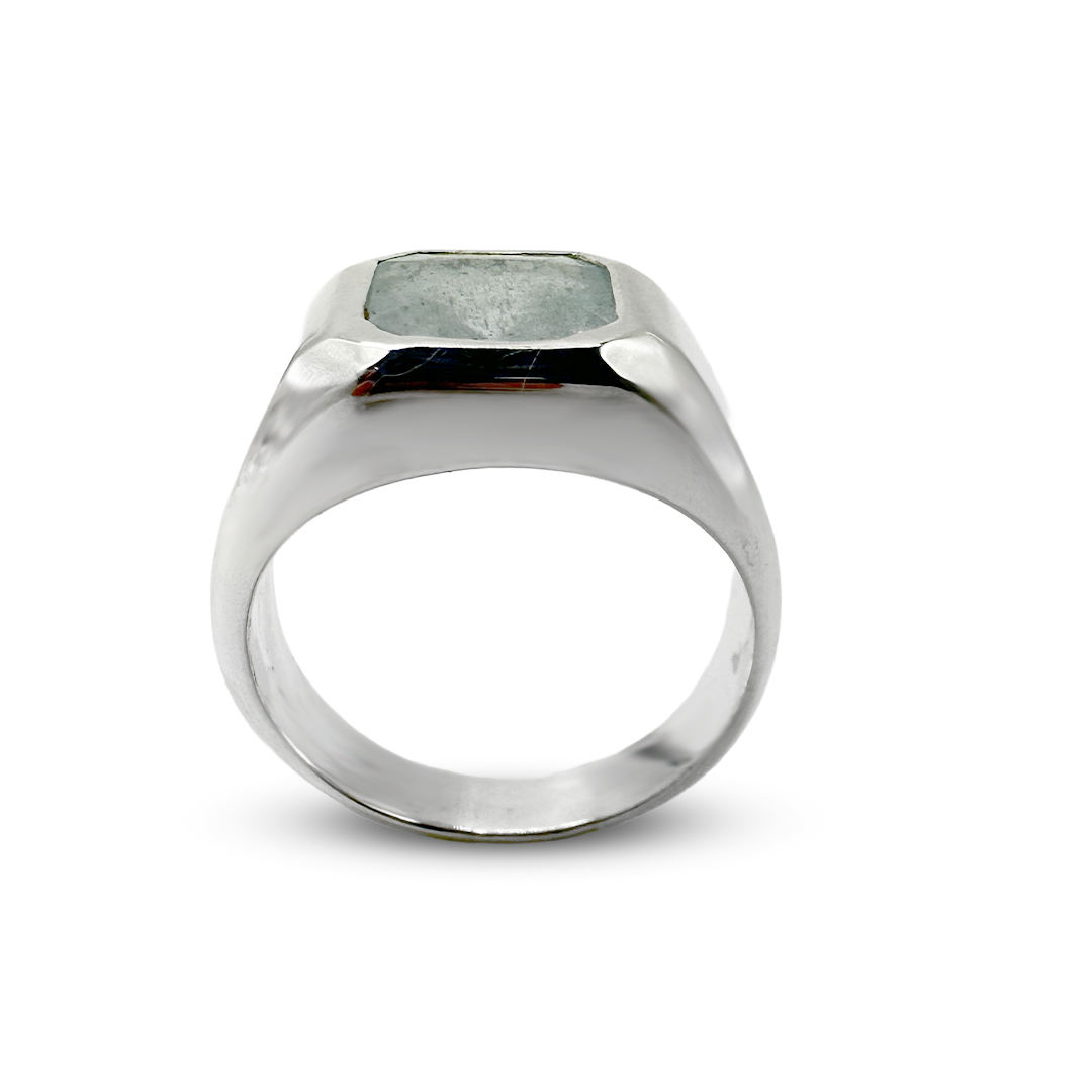 Aquamarine Men Ring - Office Wear Band