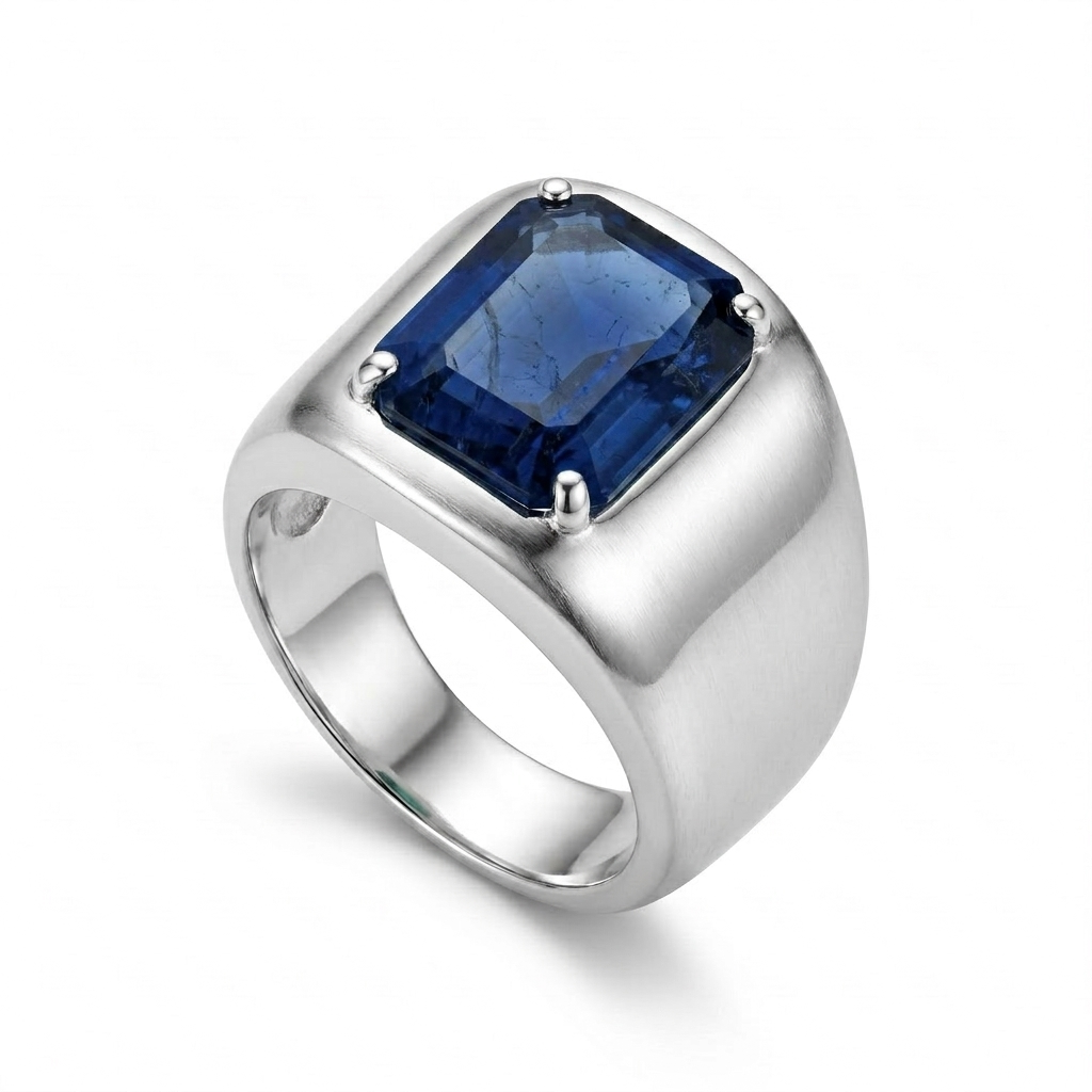 Blue Sapphire Men Ring - Regal