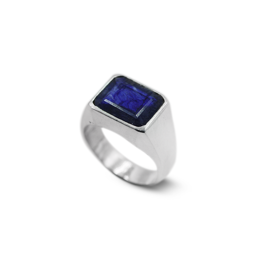 Blue Sapphire Men Ring – Reqlicious Design