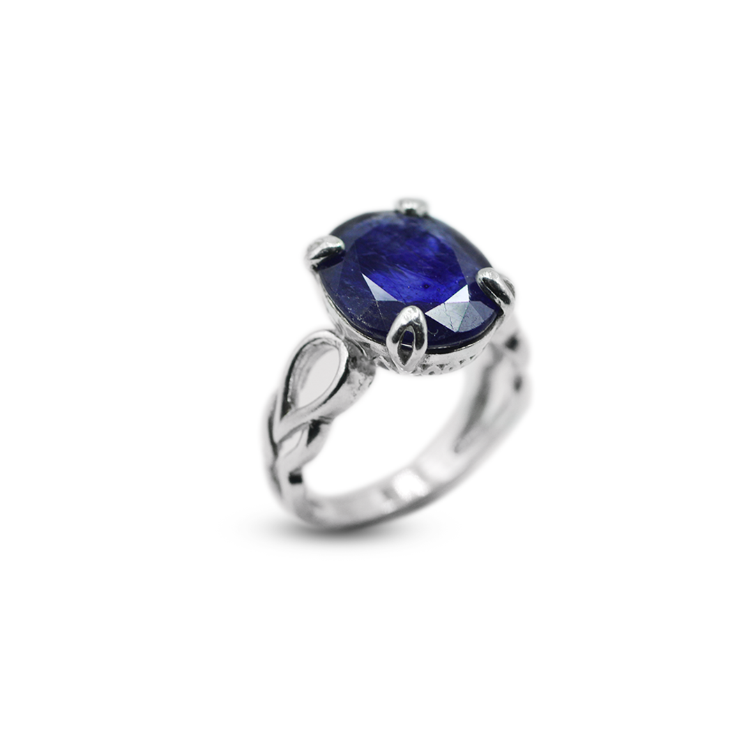 Blue Stone Ring For Girl Blue Sapphire Women Ring – Catcher Design