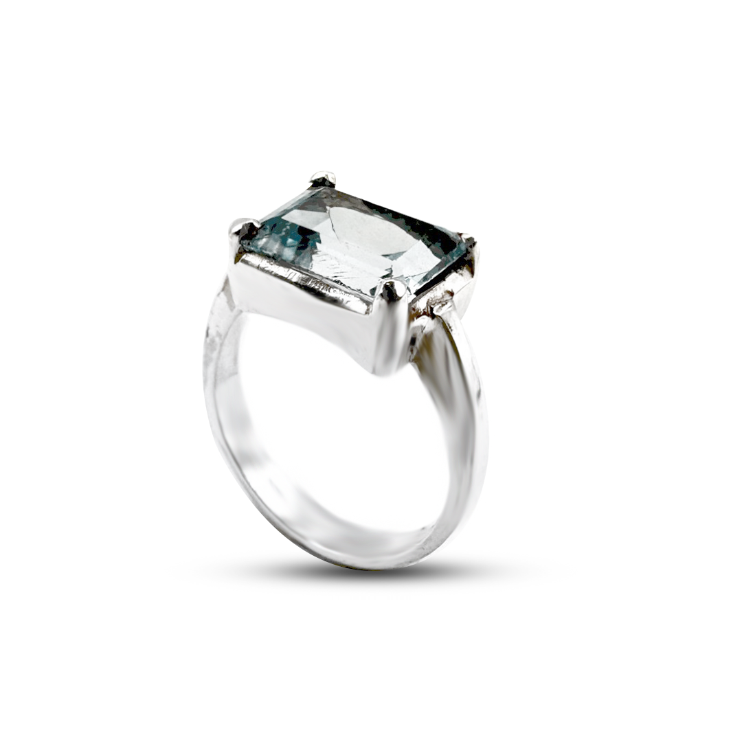 Blue Topaz Women Ring - Work Wear Design