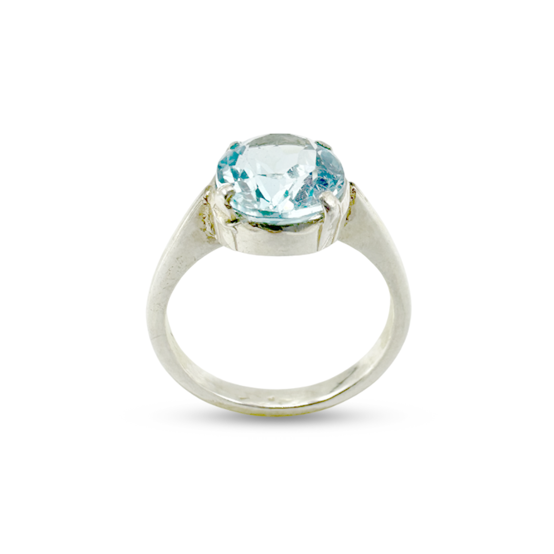 Blue Topaz Women Ring - Sleek Wear Design