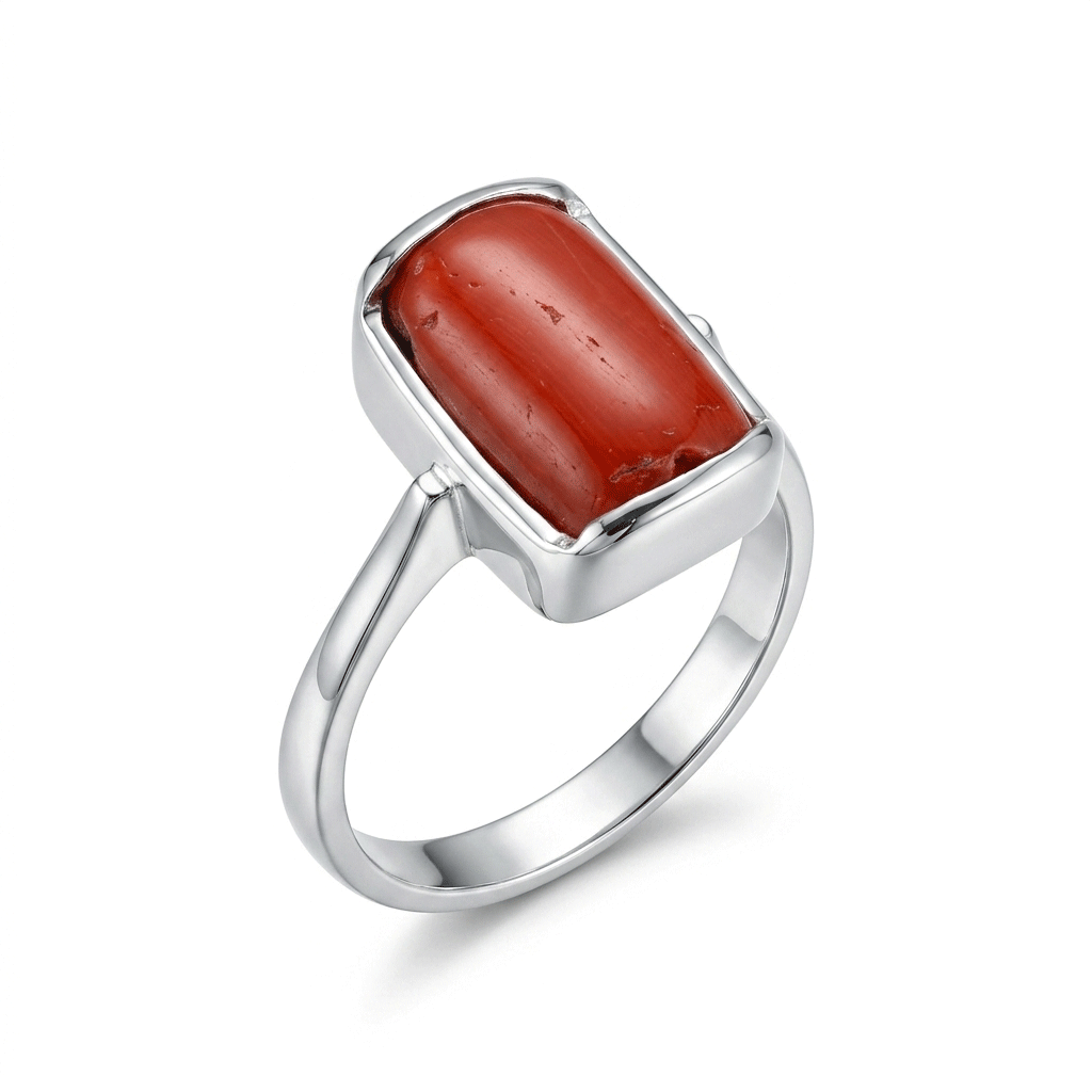 Coral Women Ring - Pillar Frame