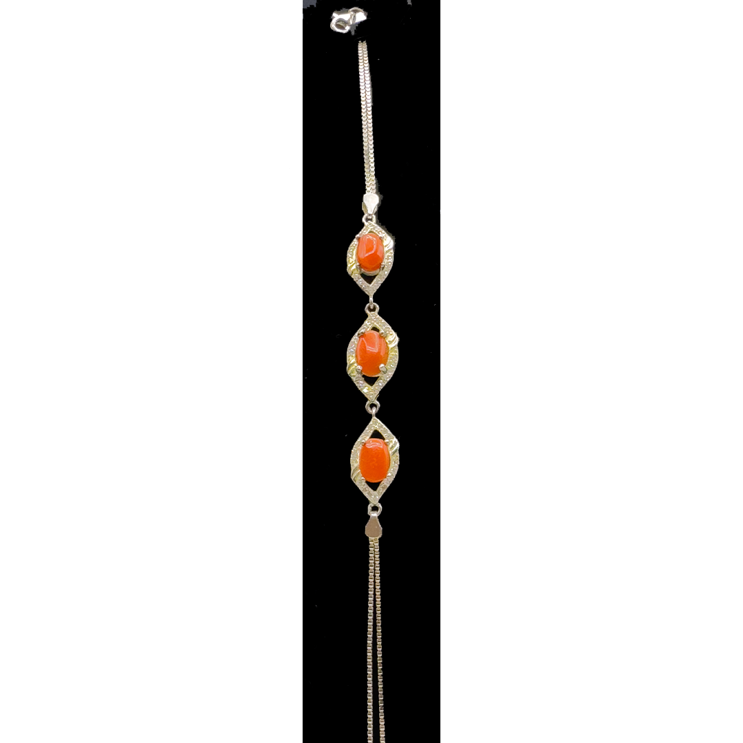 Coral Bracelet- Zircon Flame Design