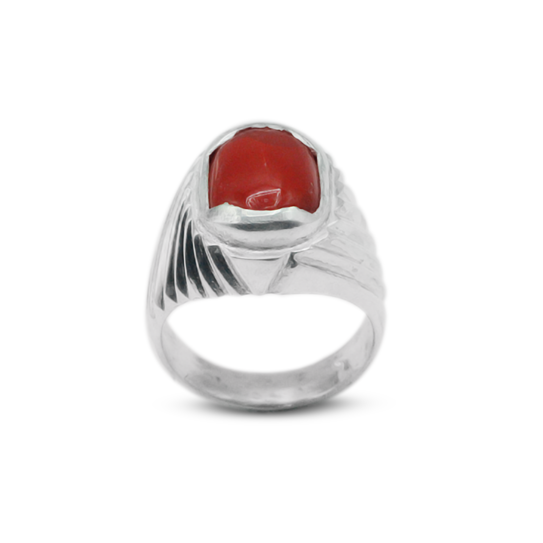Coral Men Ring – Crossline Ring