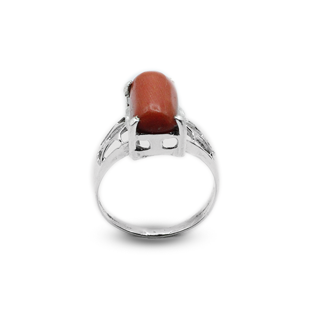 Coral Women Ring – Lattice Band Design