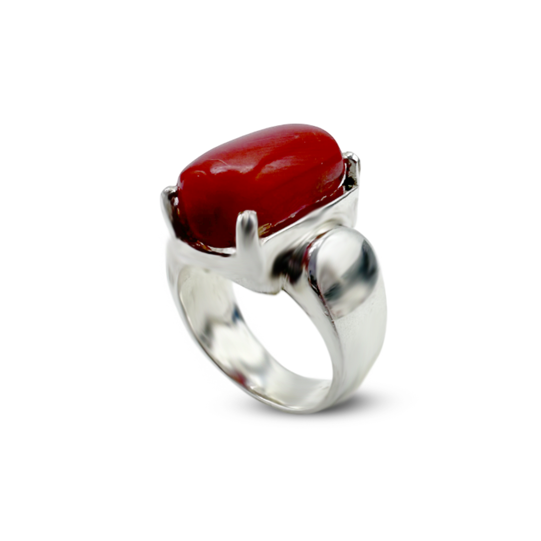 Coral Men Ring - Bridge Ring Design