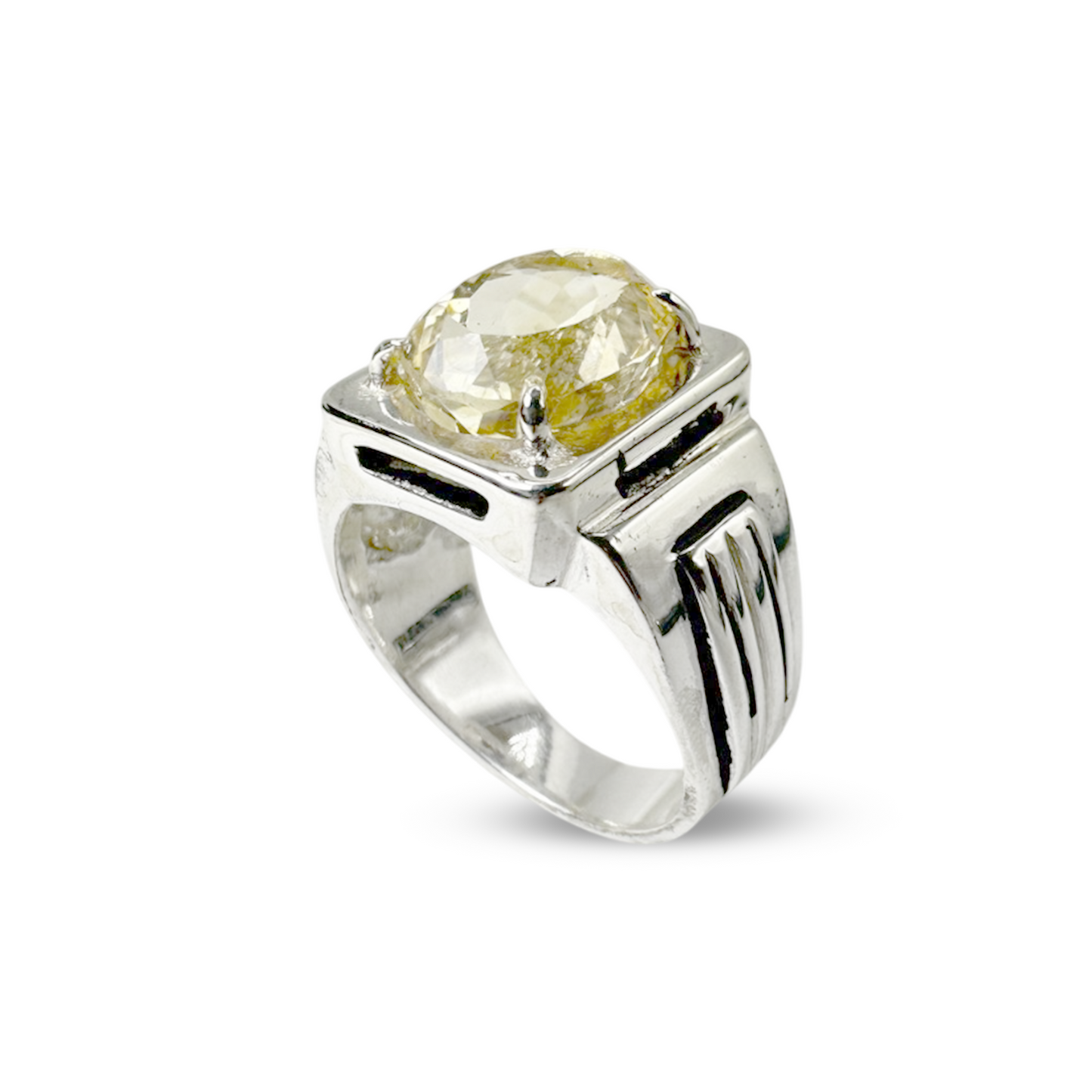 Citrine Men Ring - Vintage Design