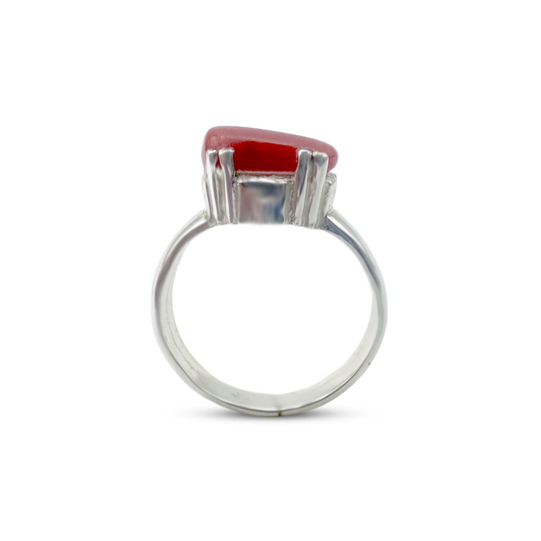 Coral Women Ring - Vertical Band