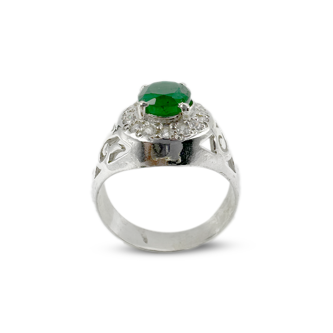 Emerald Men Ring - Italian Ring
