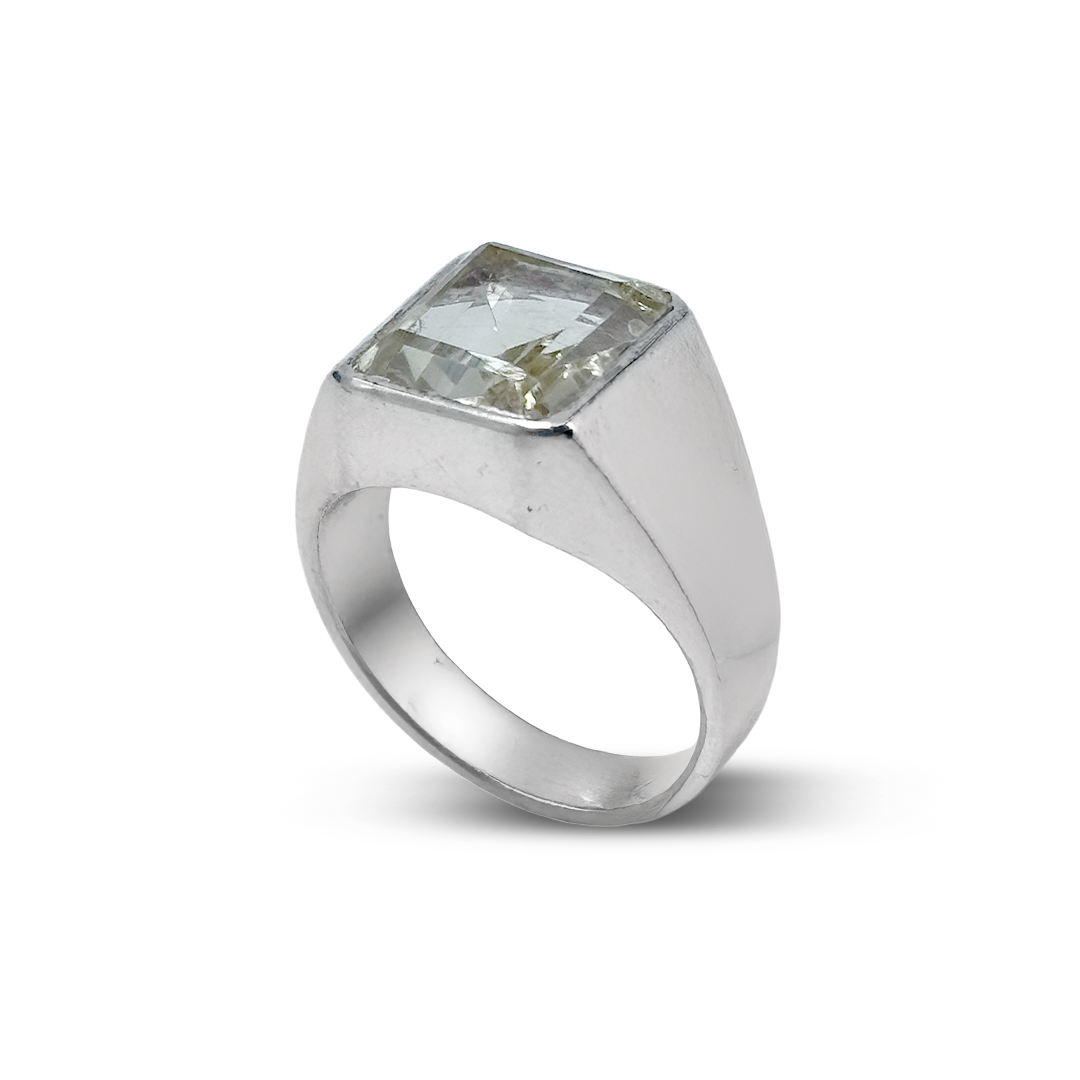 Kunzite Men Ring - Plain Design