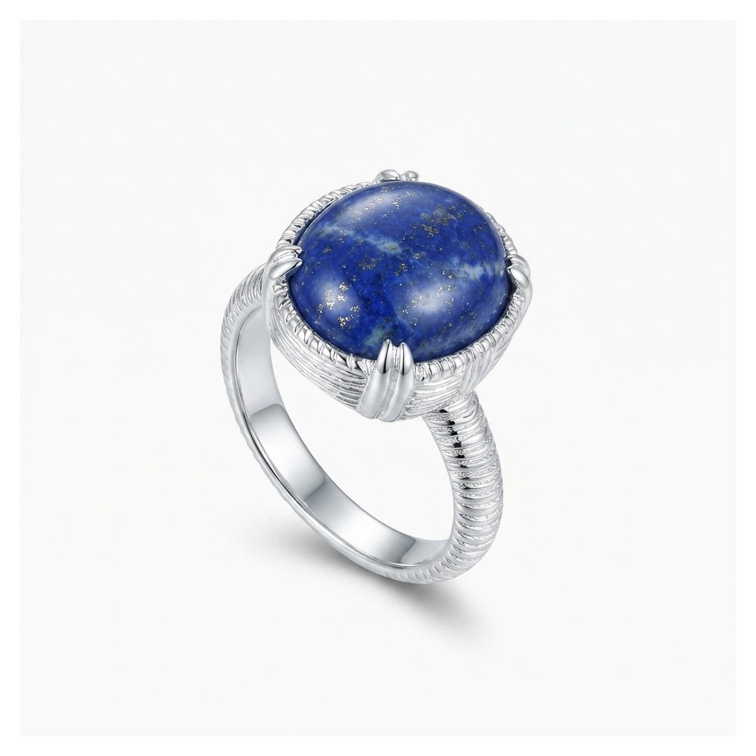 Lapis Women Ring - Textured Band