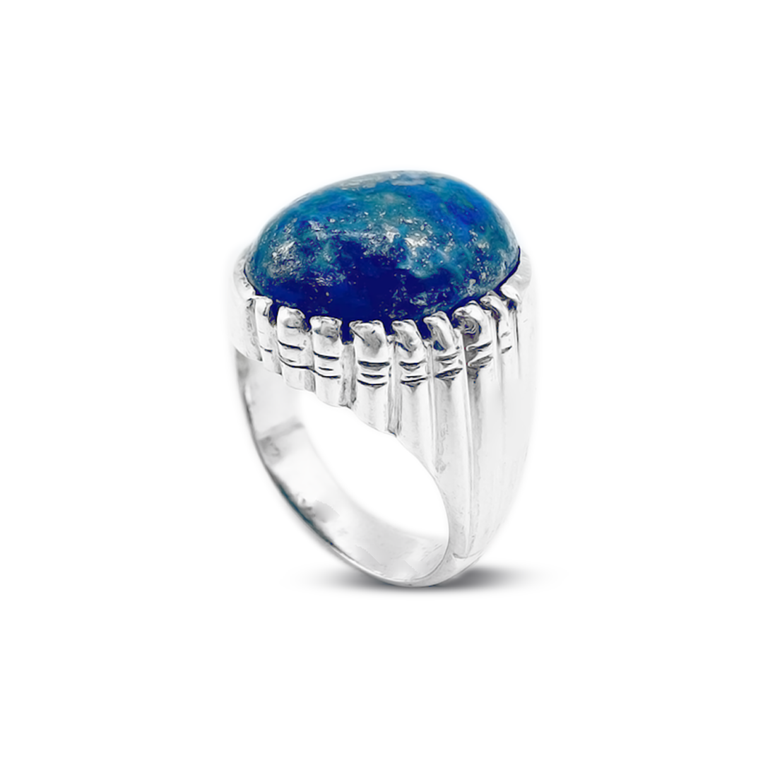 Lapis Men Ring – Cross waterfall design