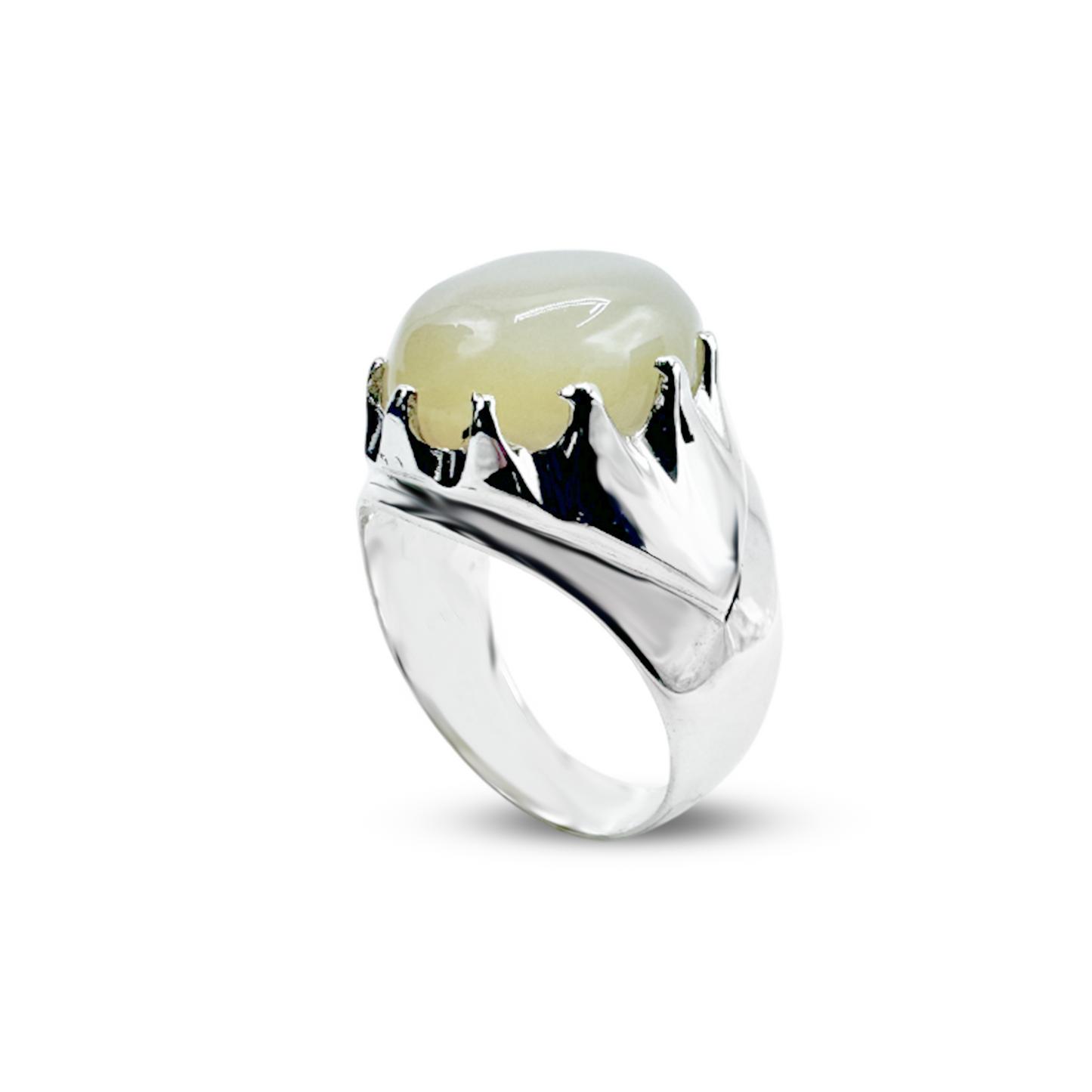 Moon Stone Men Ring - Vapour Design