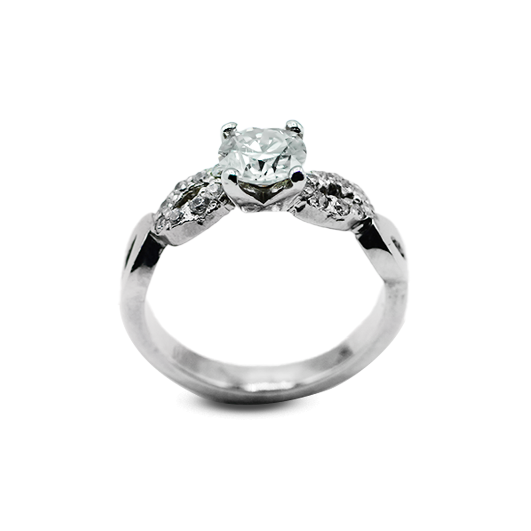 Moissanite Women Ring - Eye Band