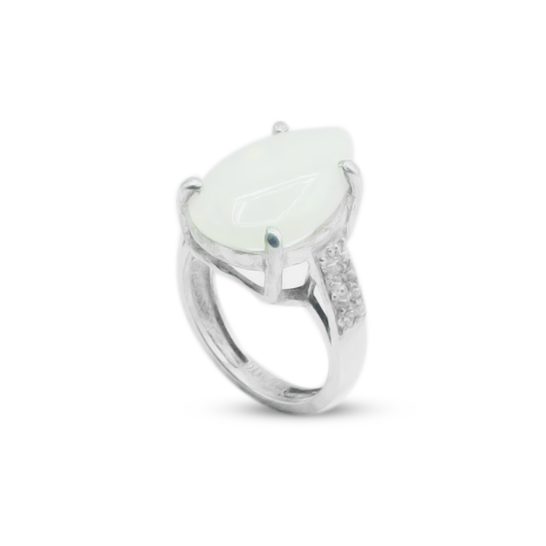 Opal Women Ring – Drop Frame Band