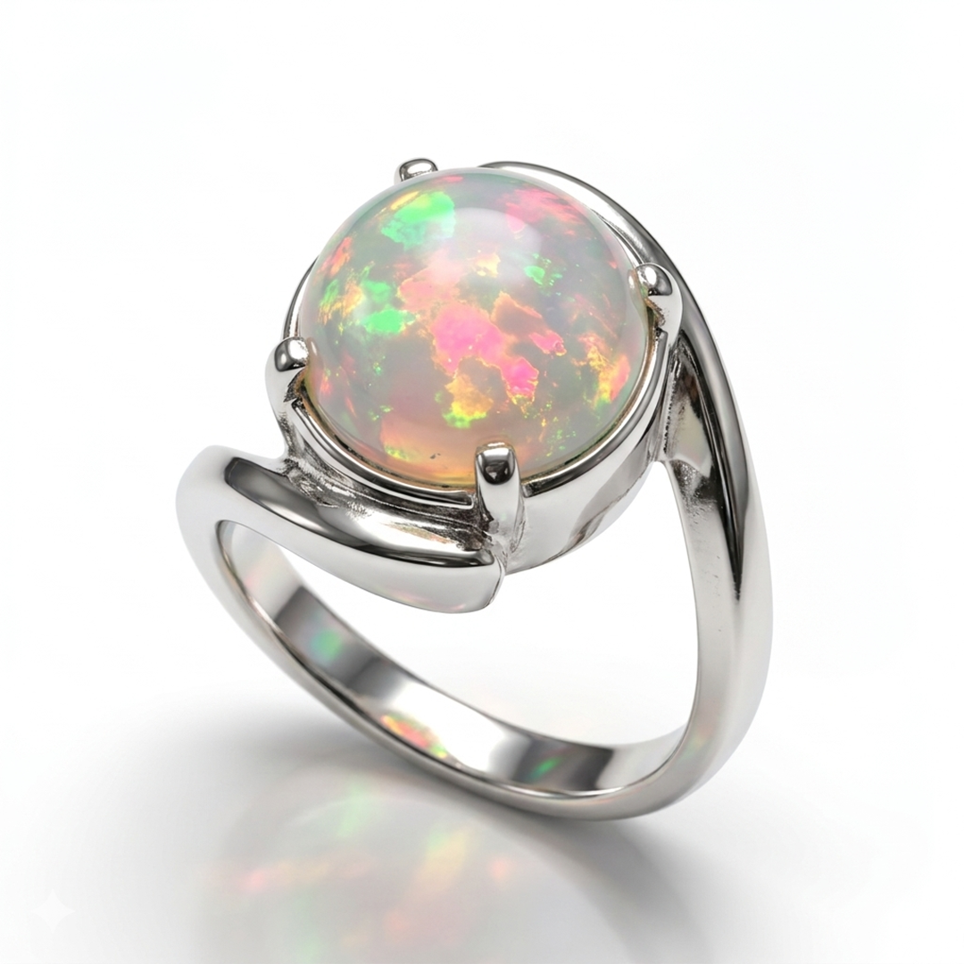 Opal Women Ring - Four-Prong Bypass