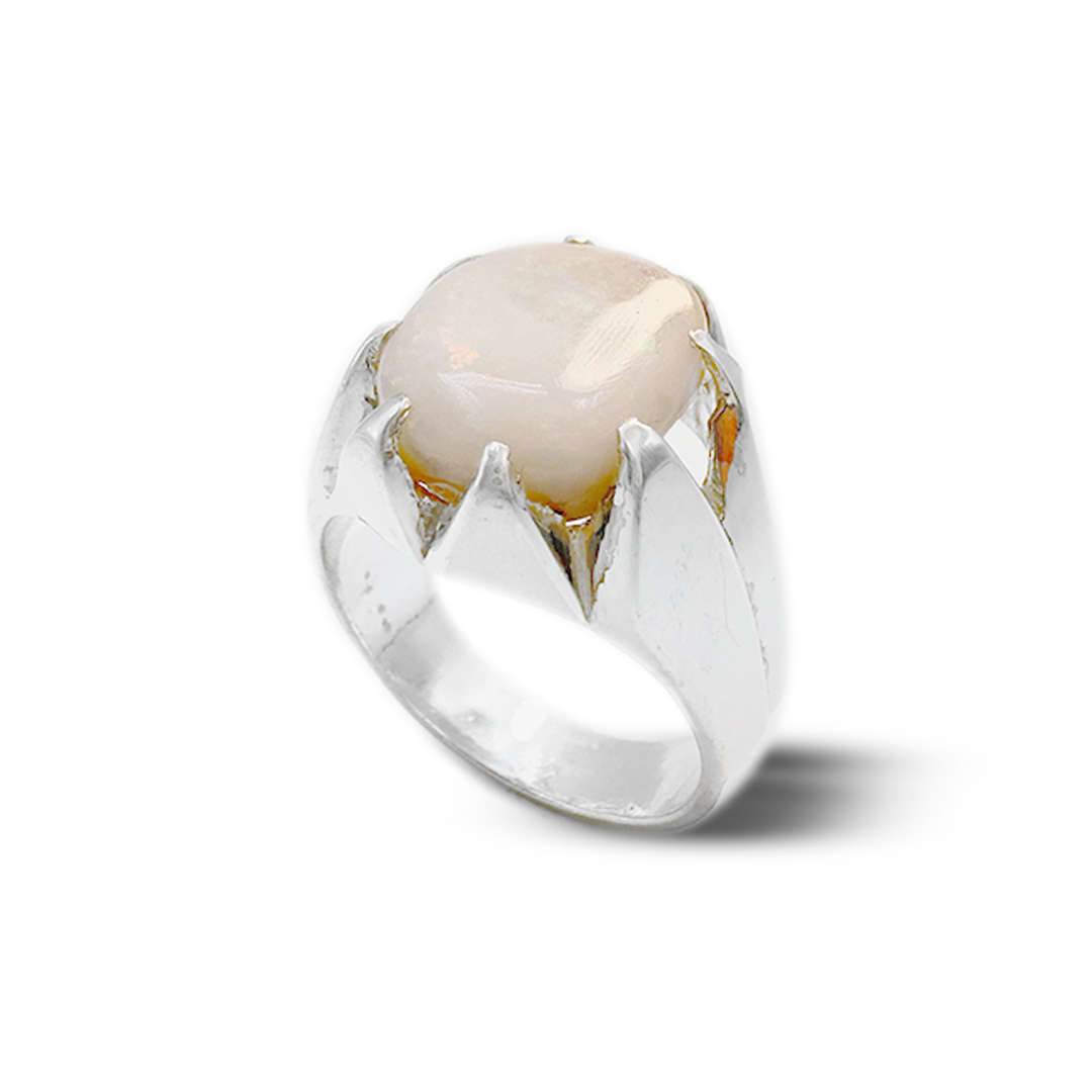 Australian Opal Men Ring – Nail Band design