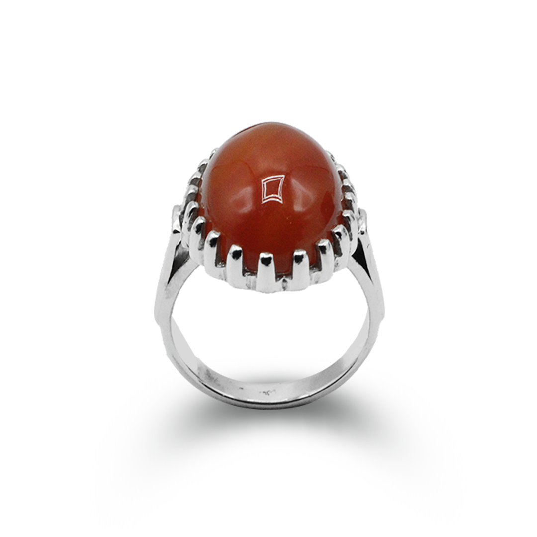 Red Agate Women Ring – Essential Design