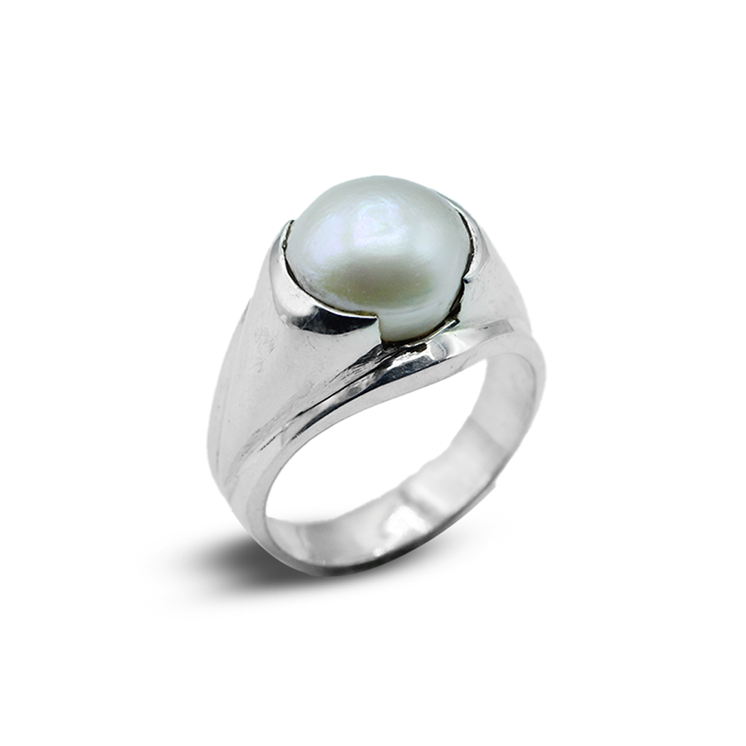 Pearl Men Ring – Inlay Design