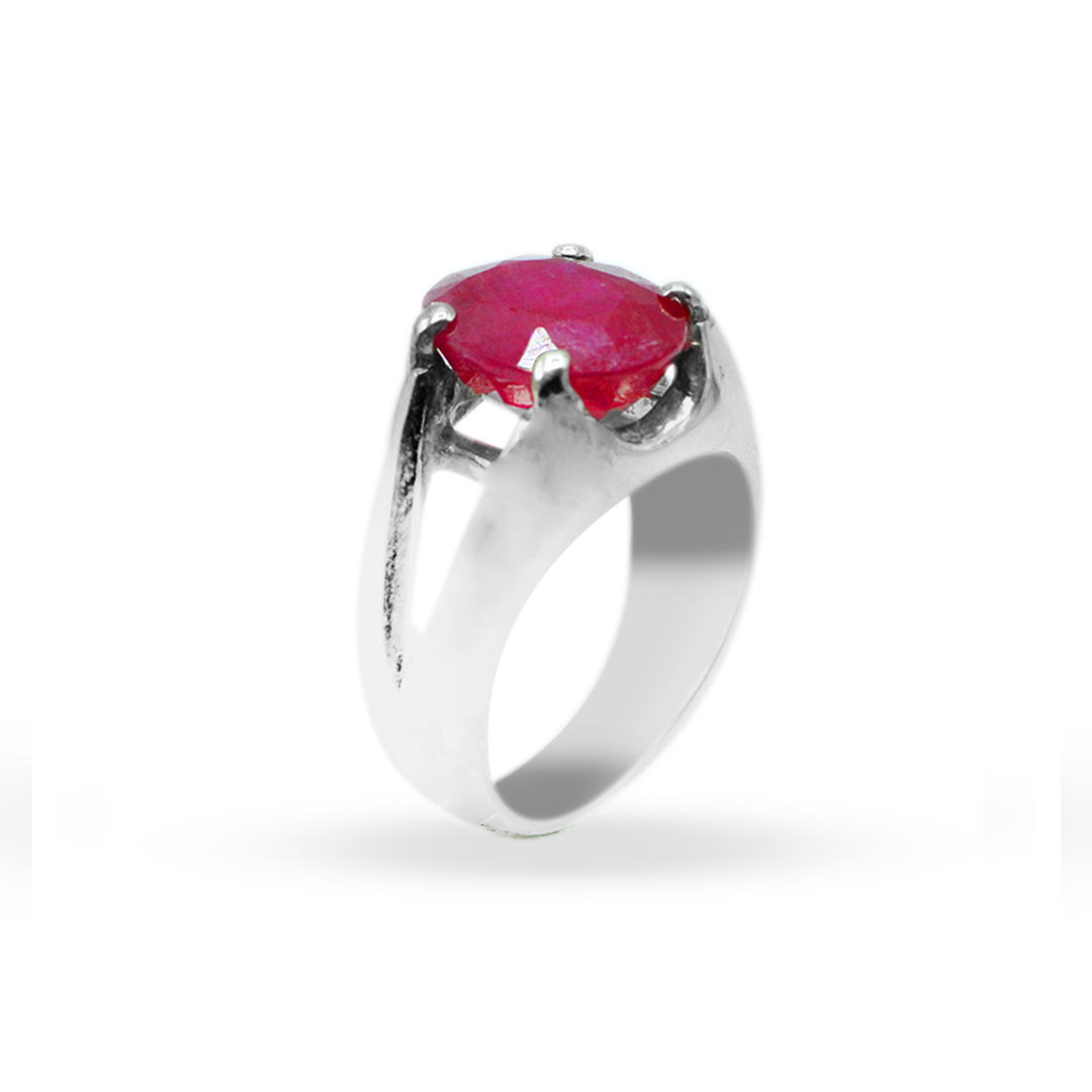 Ruby Men Ring – Modern V Cut – Jawa Gems