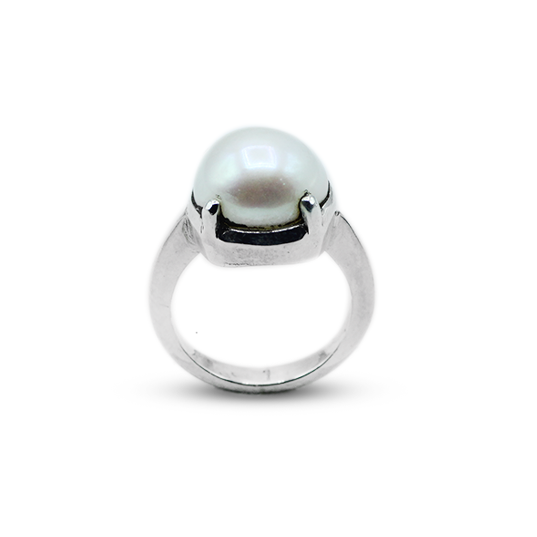 Pearl Women Ring – Water Wave Band