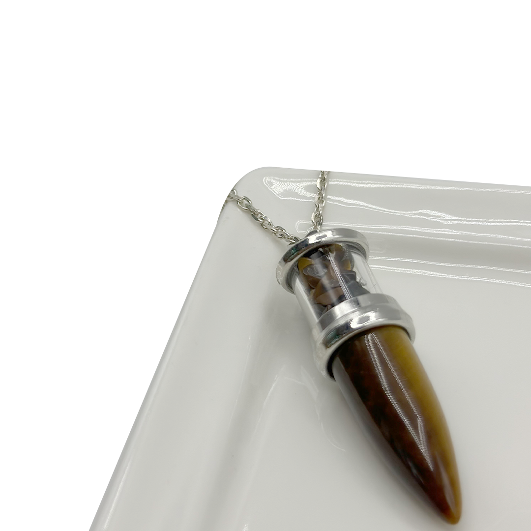Tiger Eye Pendant - Bullet Bang Design