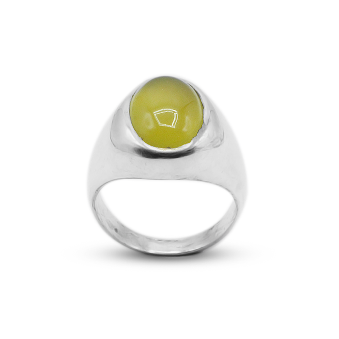 Yellow Agate Men Ring – Causual Wear