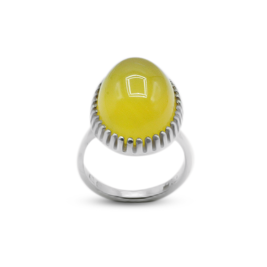Yellow Agate Women Ring – Catcher Design