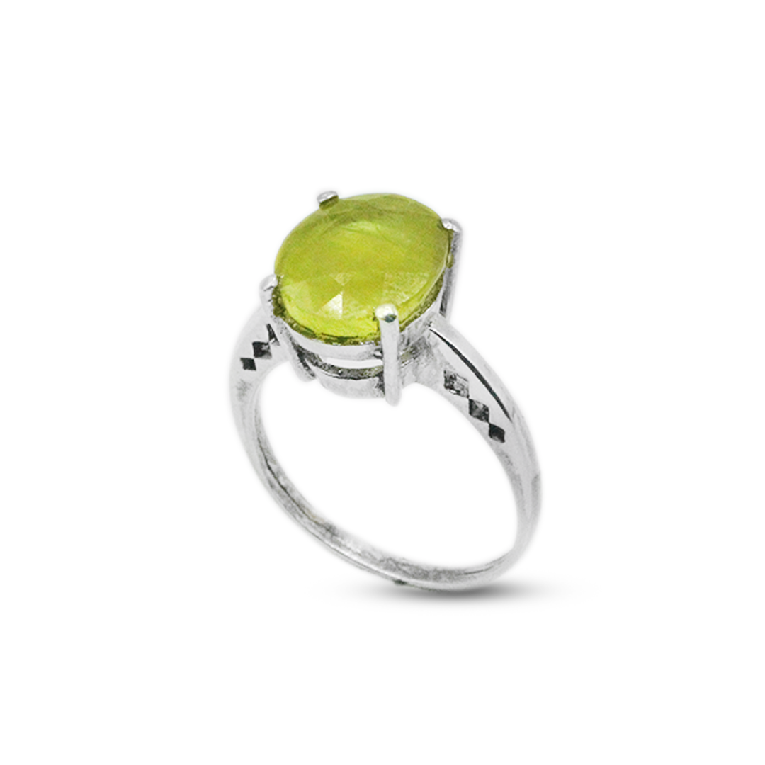 Yellow Sapphire Women Ring – Simple Traditional design