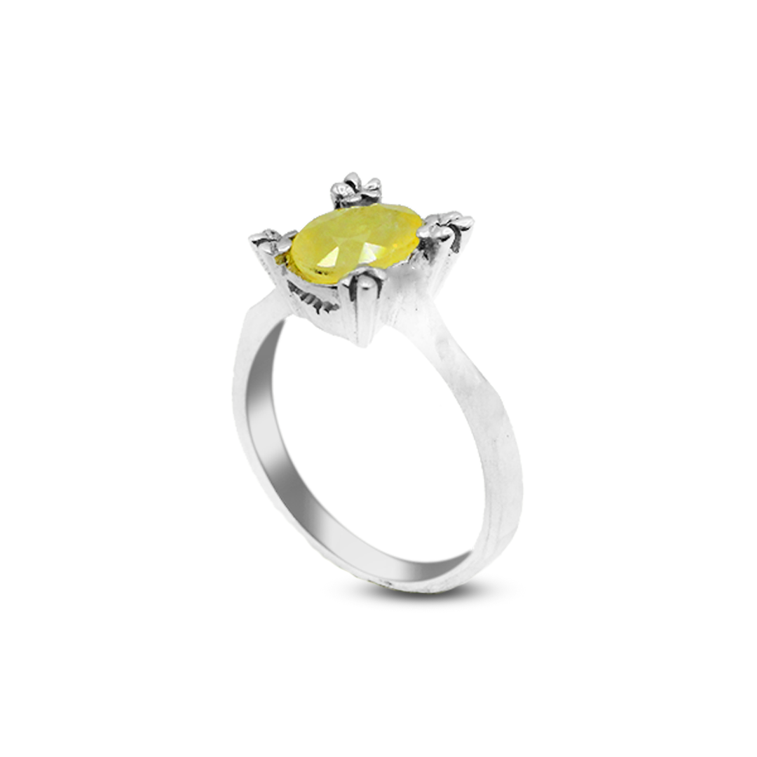 Yellow Sapphire Women Ring – AI Design