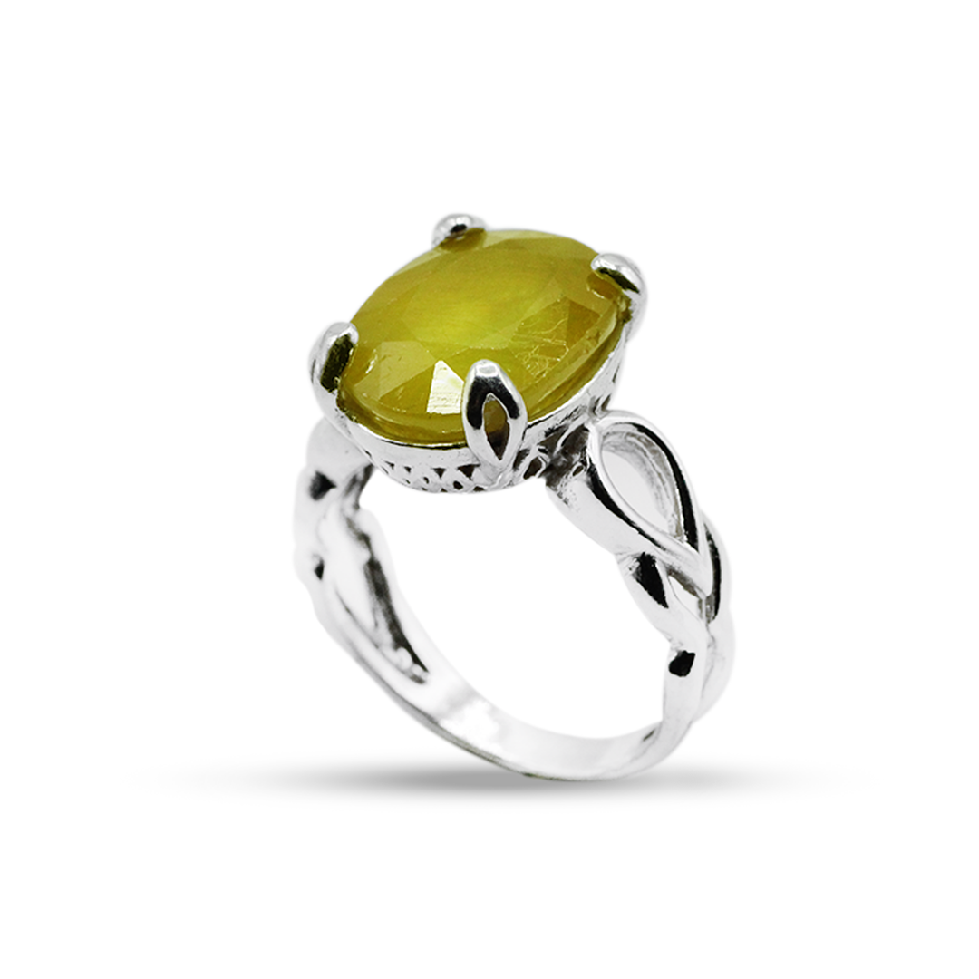 Yellow Sapphire Women Ring – Catcher Design