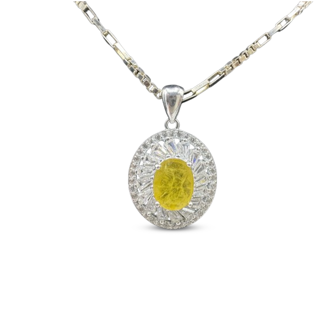 Yellow Sapphire Pendant - Starlit Design