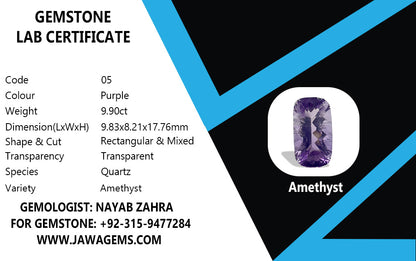 Lab Certified Amethyst - 9.9 crt