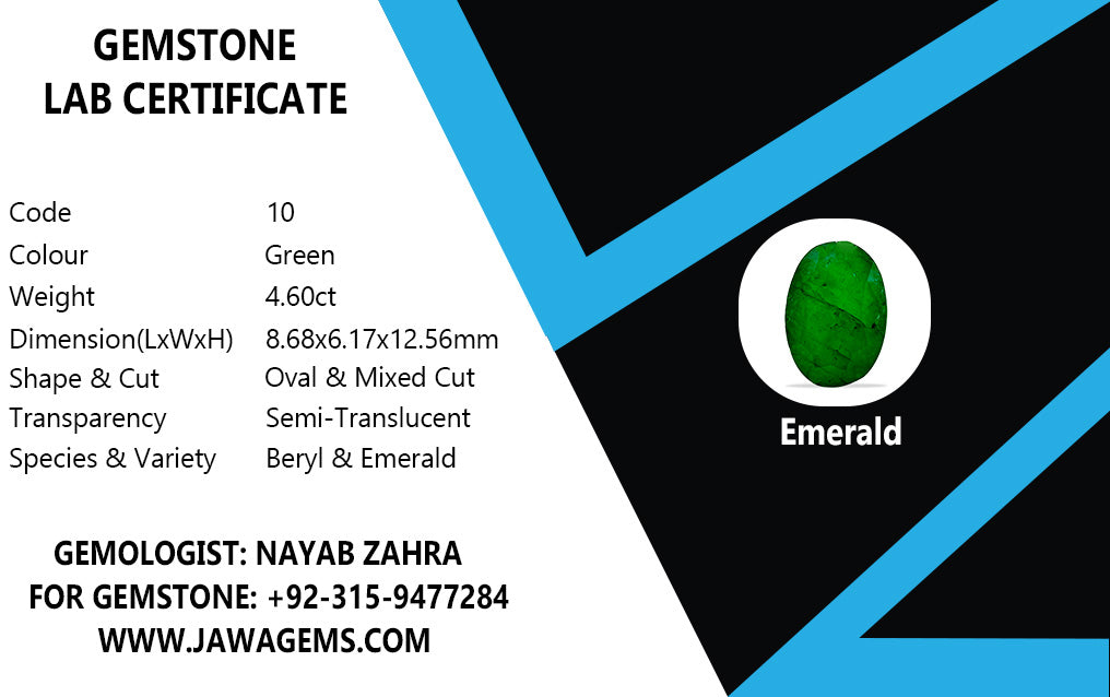 Lab Certified Emerald - 4.6 crt