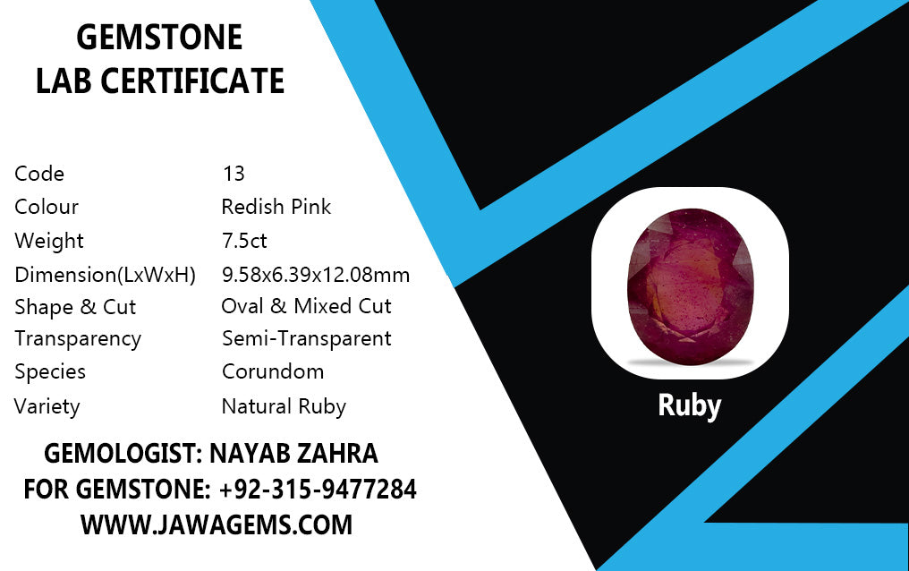 Lab Certified Ruby - 7.5 crt