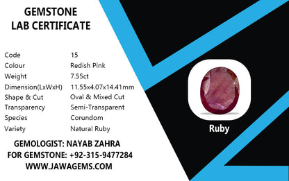 Lab Certified Ruby - 7.45 crt
