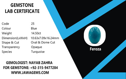 Lab Certified Feroza - 14.5 crt