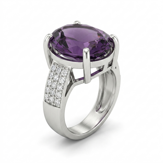 Amethyst Women Ring - Imperial Crown