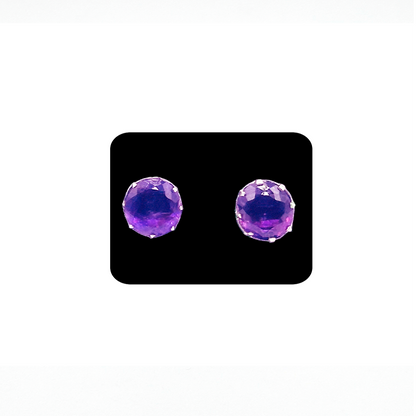 Amethyst Earring - Catcher Studs Design