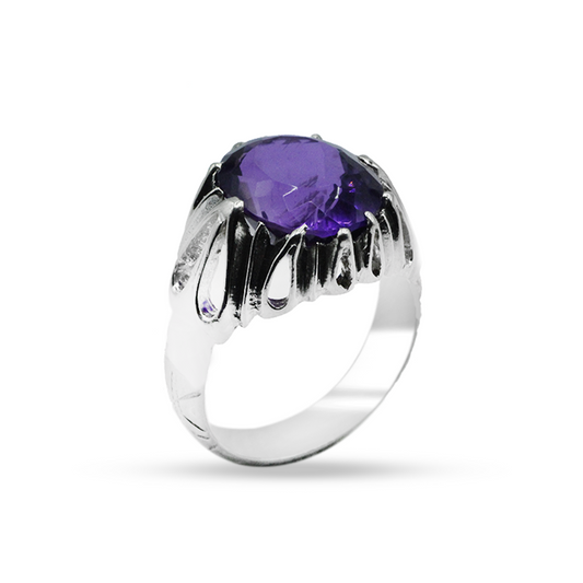 Amethyst Men Ring – Irani Ring Design