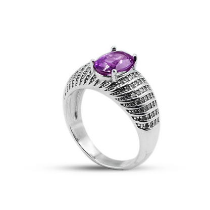 Amethyst Men Ring – Italian Design