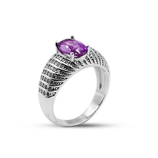 Amethyst Men Ring – Italian Design