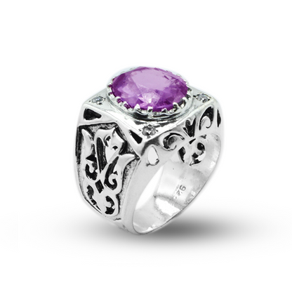 Amethyst Men Ring – Royal Signature