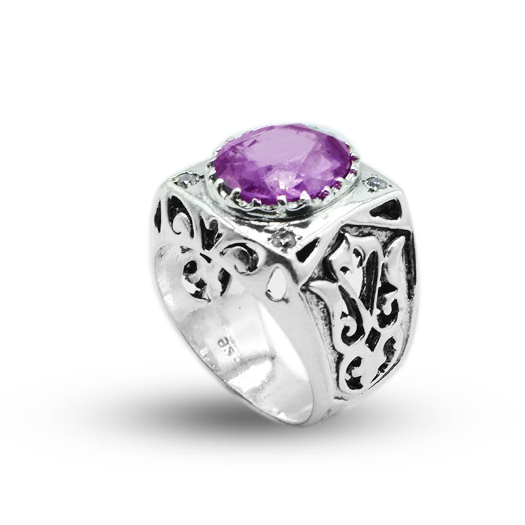 Amethyst Men Ring – Royal Signature