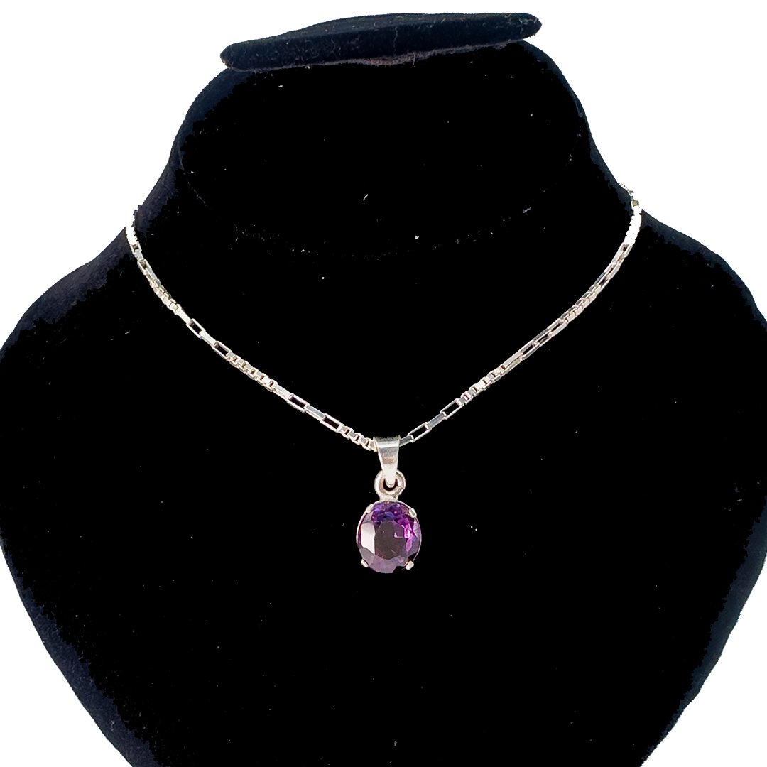 Amethyst Pendant - Plain Cup Design