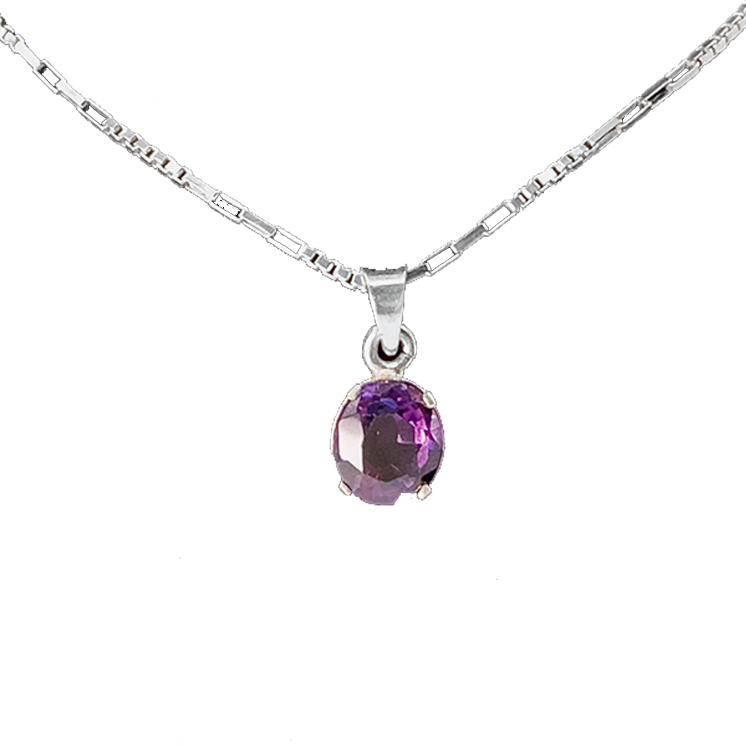 Amethyst Pendant - Plain Cup Design